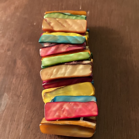 Rainbow Pau Shell Bracelet. -original Hand Crafted - Picture 4 of 4